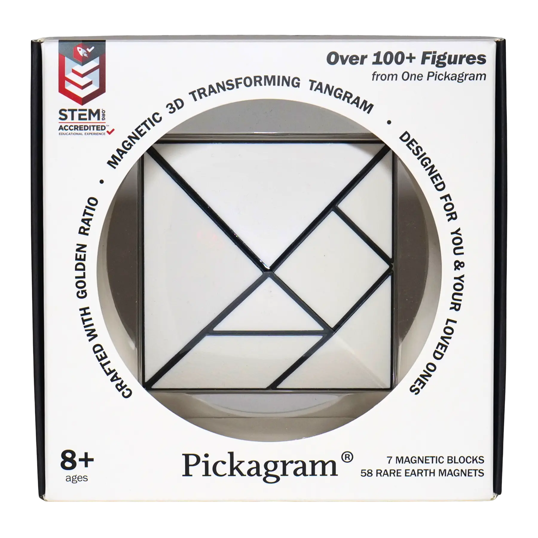 Pickagram Magnetic 3D Art Puzzle - White