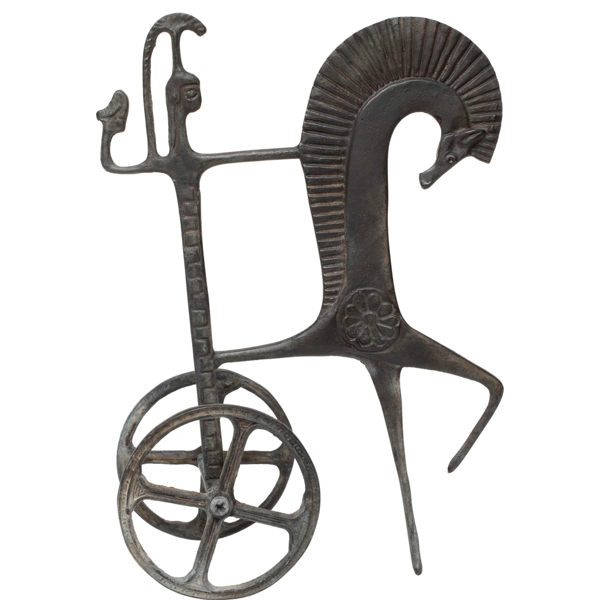 Bronze Athena Chariot Figurine - Image 2