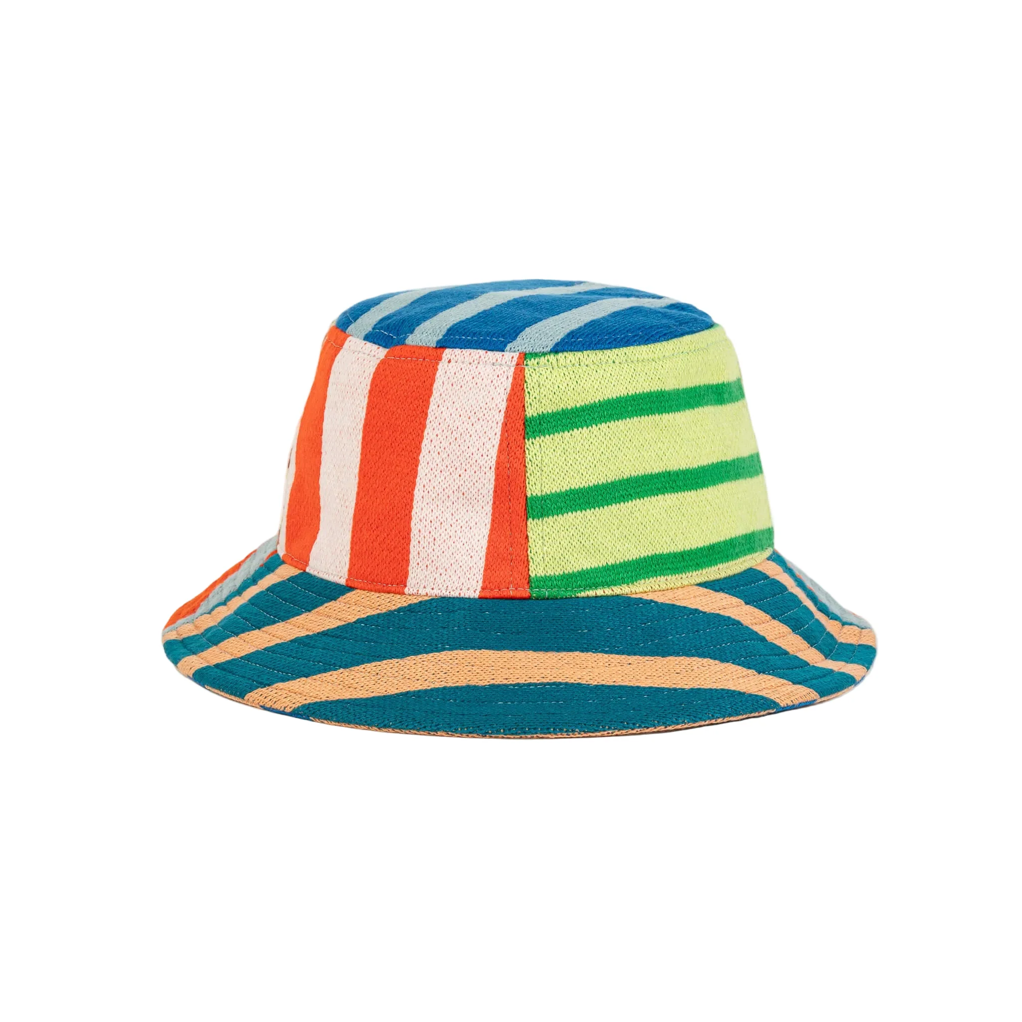Patchwork Stripe Bucket Hat