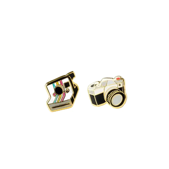 Cameras Earrings - Gold