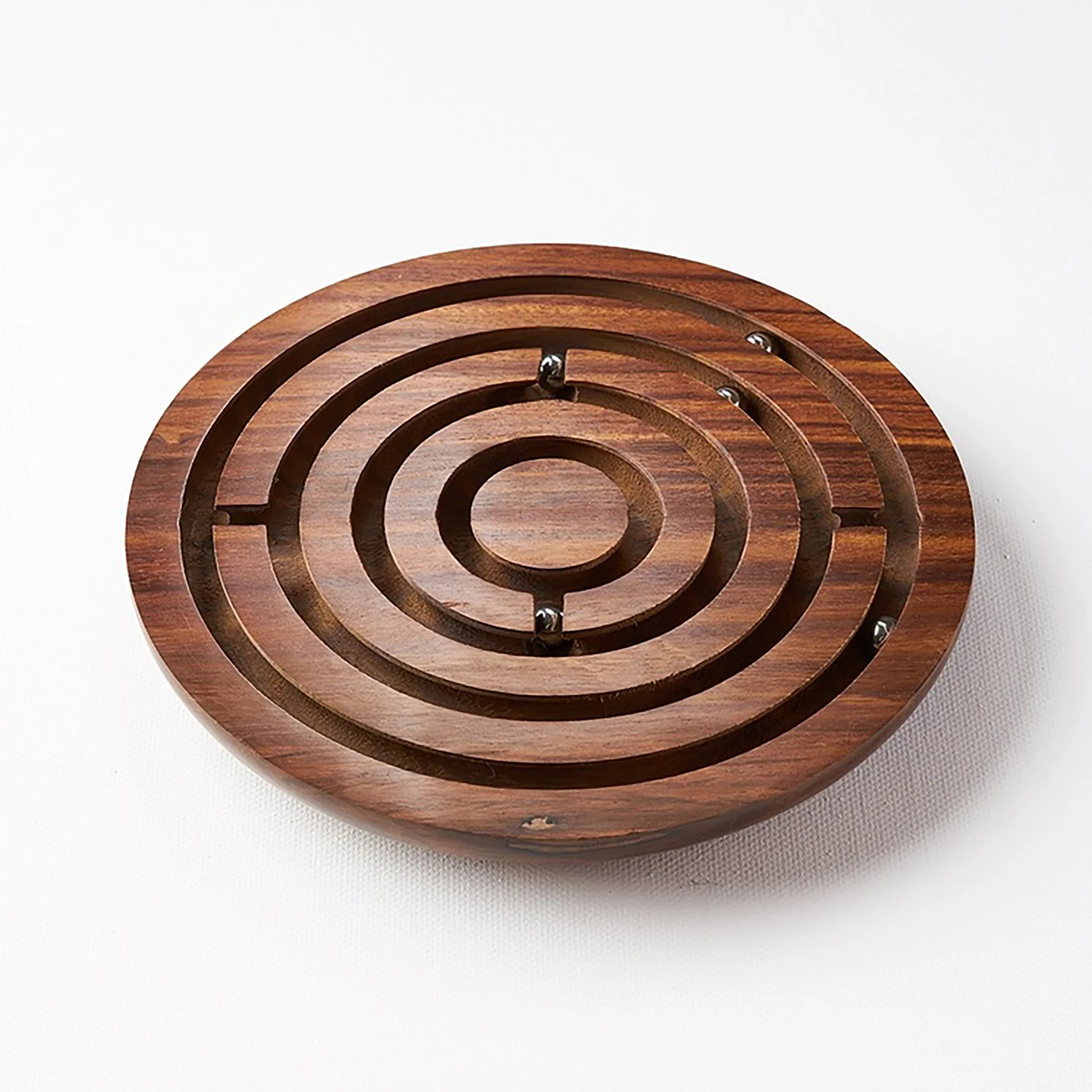 Hand Carved Wood Labyrinth Game - Image 3