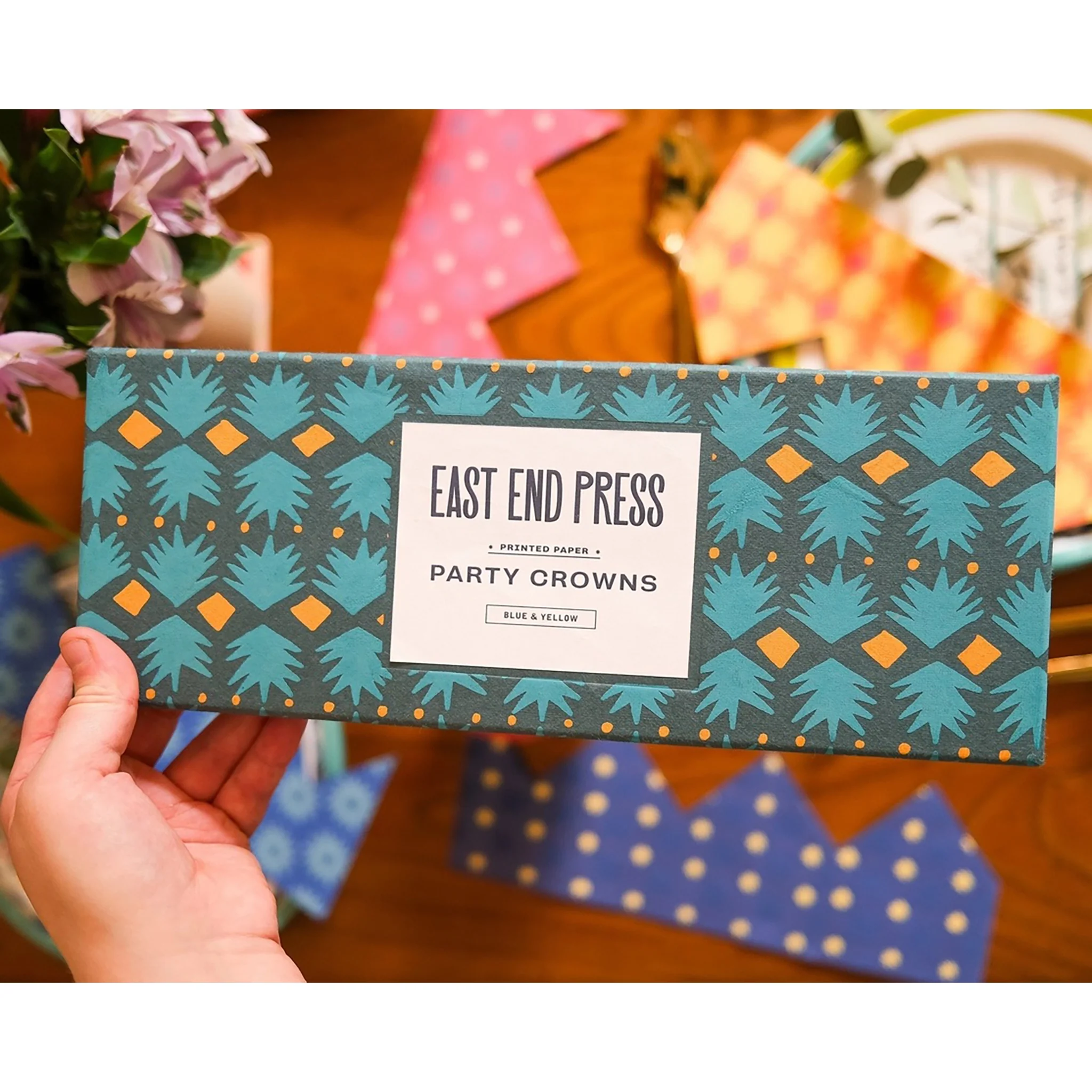 Paper Party Crowns - Blue & Yellow - Image 5