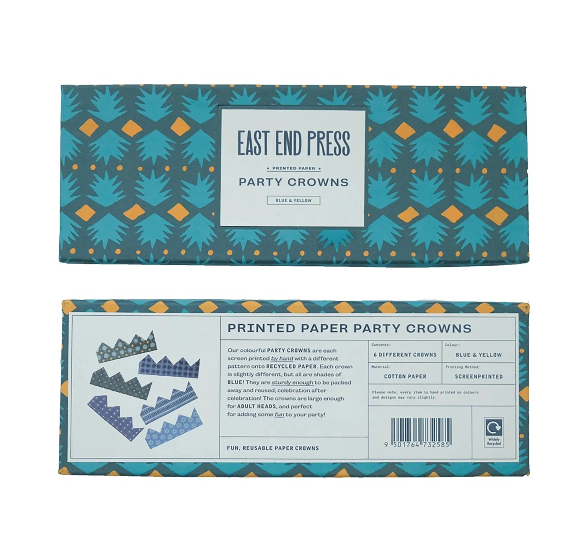 Paper Party Crowns - Blue & Yellow - Image 7