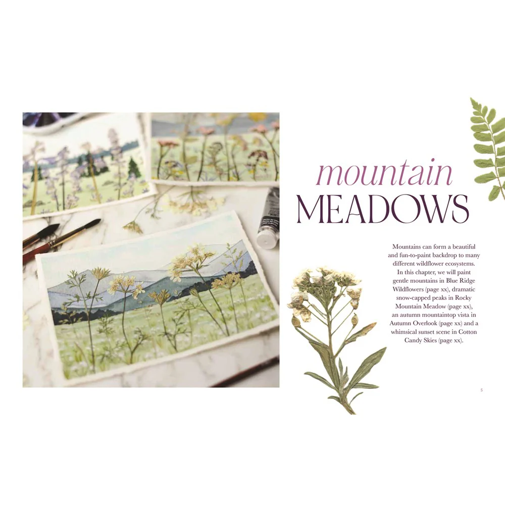 Watercolor Flowerscapes: Make Showstopping Paintings Using Gorgeous Pressed Flowers - Image 2