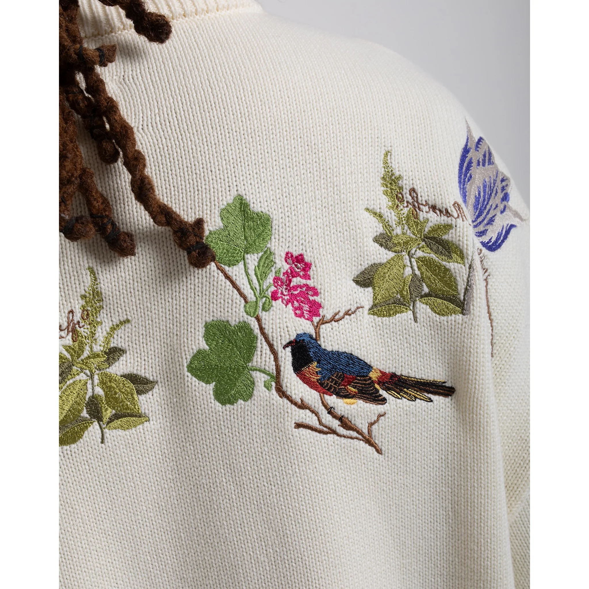 Witte Marvelje Knitted Embroidery Crewneck - Cream - Image 16